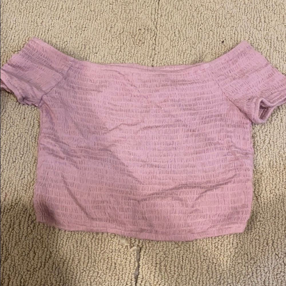 Off the shoulder crop top